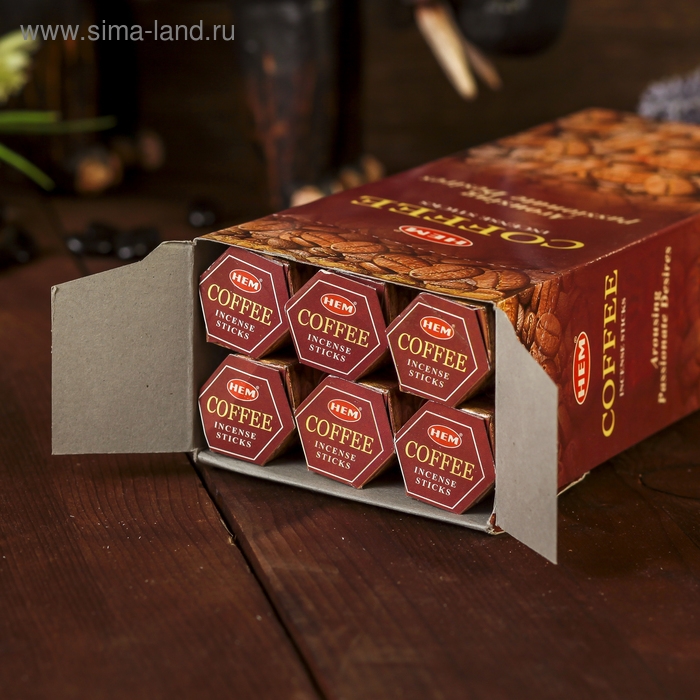 Благовония Благовония "HEM" 20 палочек угольные coffee