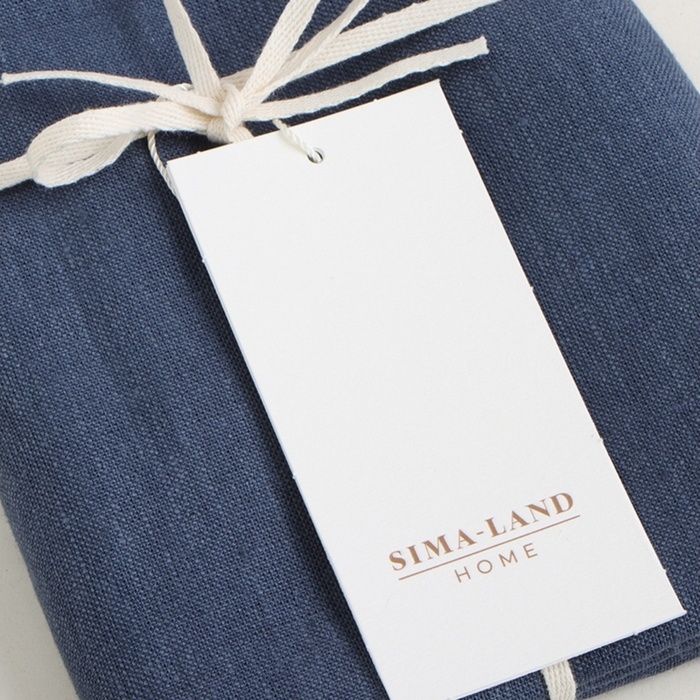 Декоративная наволочка SL Home Linen 40*40 см, цв. синий, 100%лён Декоративная наволочка SL Home Linen 40*40 см, цв. синий, 100%лён