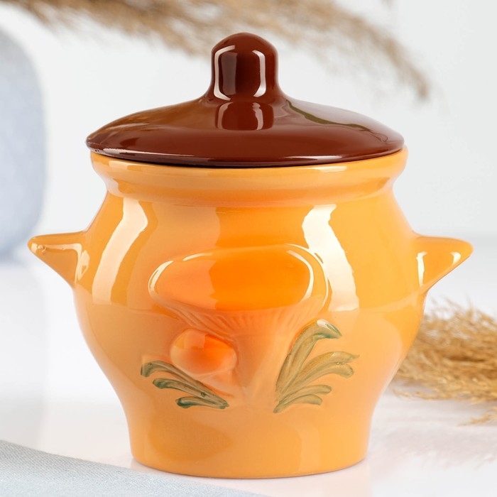 Горшок керамический для запекания  Горшок керамический для запекания "Лесной" 0,65л / 12х12см, стандарт МИКС