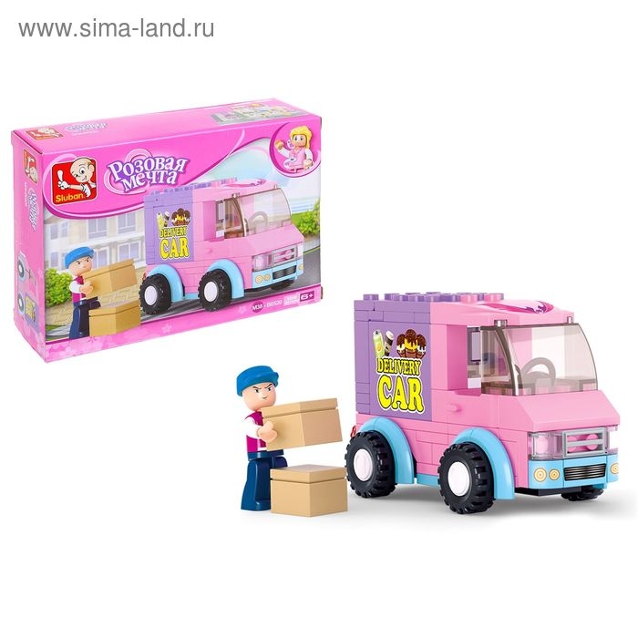 Конструктор &laquo;Розовая мечта: курьерская машина&raquo;, 102 детали