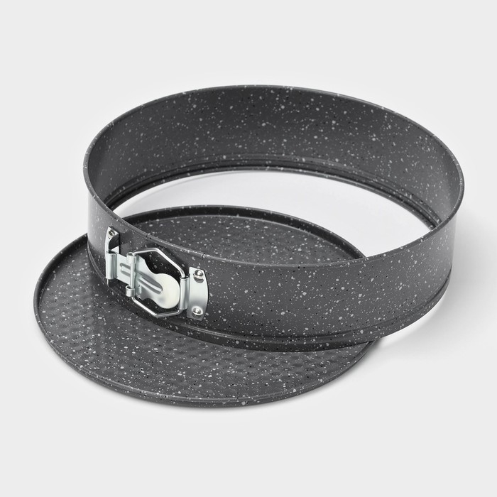 Форма Доляна для выпечки Элин «Мрамор», 24×6,5 см, съёмное дно, антипригарное покрытие, цвет серый Форма Доляна для выпечки Элин «Мрамор», 24×6,5 см, съёмное дно, антипригарное покрытие, цвет серый