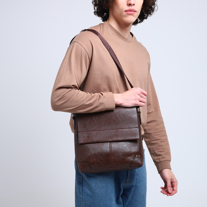 Сумка мужская, цвет коричневый Сумка мужская, цвет коричневый