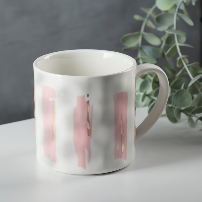 Кружка керамическая «Нежость», 350 мл, цвет белый Кружка керамическая «Нежость», 350 мл, цвет белый