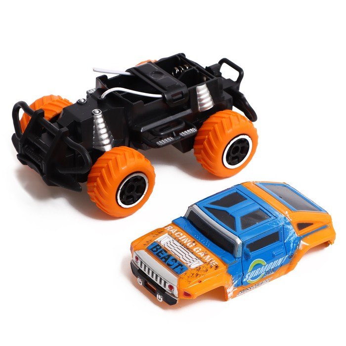 Джип радиоуправляемый «Граффити», работает от батареек, цвет оранжевый Джип радиоуправляемый «Граффити», работает от батареек, цвет оранжевый