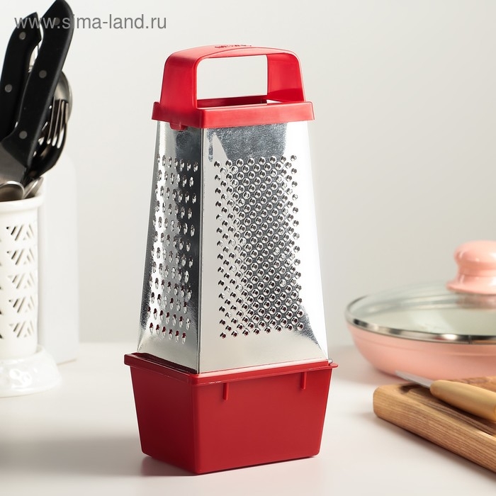 Тёрка Доляна «Универсал», 4 грани, контейнер 450 мл, 27×12×0,9 см, цвет МИКС Тёрка Доляна «Универсал», 4 грани, контейнер 450 мл, 27×12×0,9 см, цвет МИКС