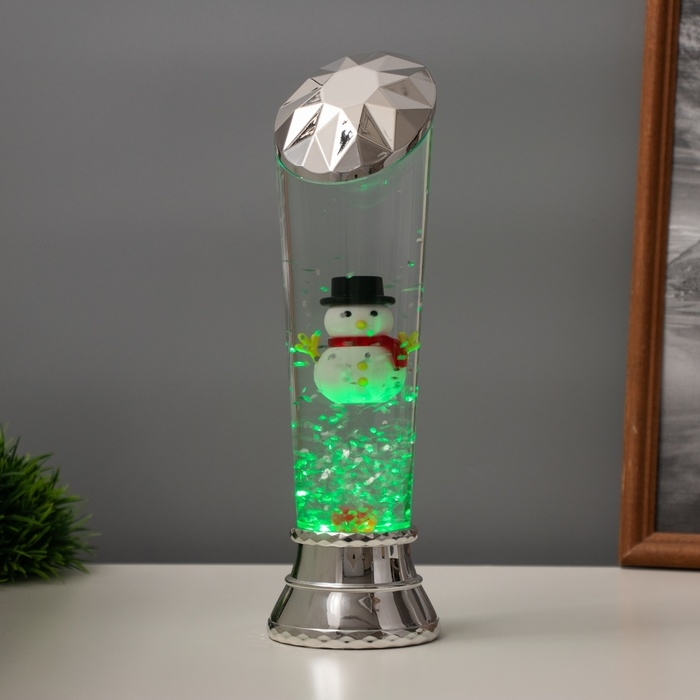 Лава лампа «Снеговик» LED 3хААА, USB серебро 6,5х8х23,7см Лава лампа «Снеговик» LED 3хААА, USB серебро 6,5х8х23,7см