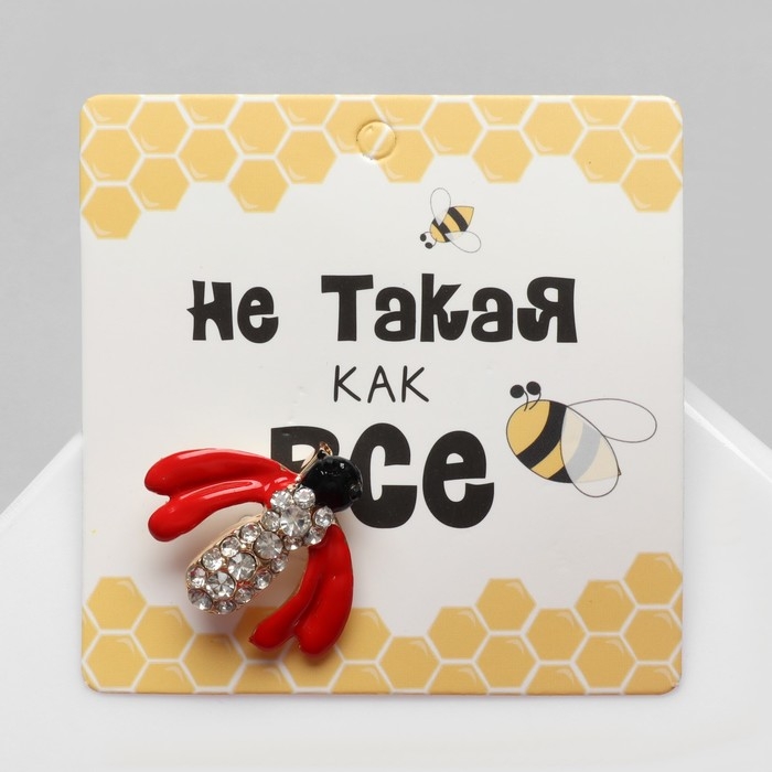 Брошь «Мушка», цветная в золоте Брошь «Мушка», цветная в золоте