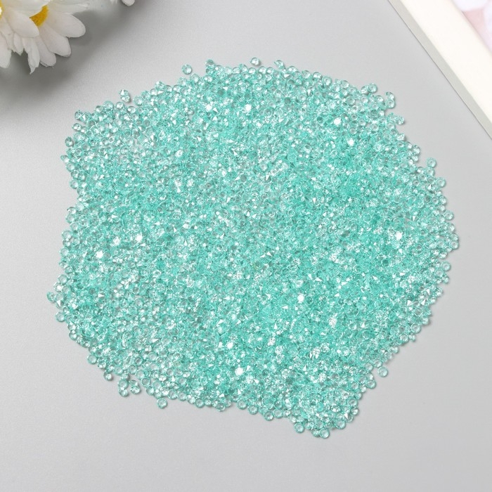 Декор для творчества пластик Декор для творчества пластик "Кристаллы морская волна" набор 20 гр d=0,12 см