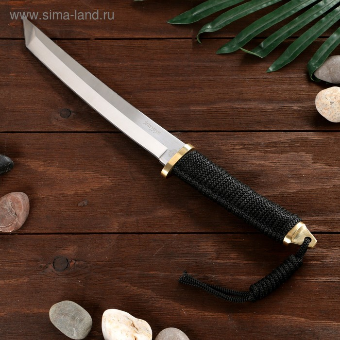 Нож-танто  Нож-танто "Итуруп" сталь - 65х13, рукоять - обмотка шнуром, 35 см