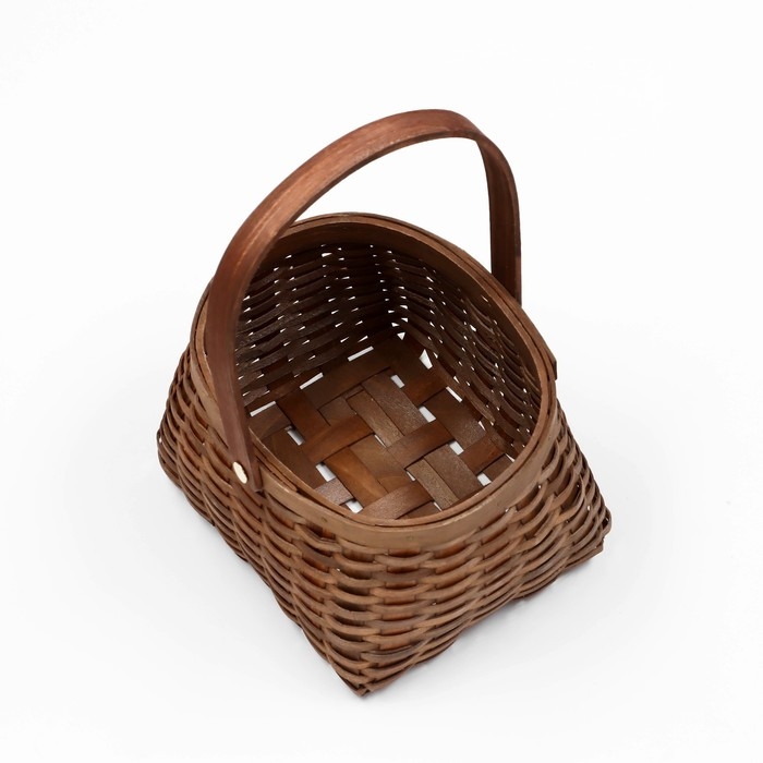 Корзина плетеная (секвойя), 17,5x15x11,5/23,5 см, 1 шт., коричневый Корзина плетеная (секвойя), 17,5x15x11,5/23,5 см, 1 шт., коричневый