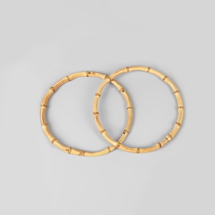 Ручки для сумки, 2 шт, бамбук, d = 15/17 см, толщина 0,8 см Ручки для сумки, 2 шт, бамбук, d = 15/17 см, толщина 0,8 см