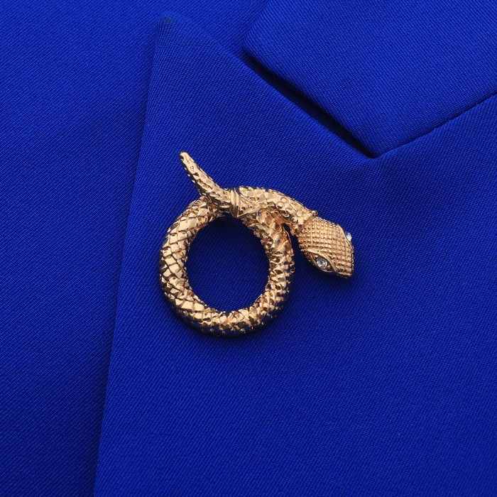Новый год! Символ года 2025! Брошь «Змея» в клубке, цвет жёлтый в золоте Новый год! Символ года 2025! Брошь «Змея» в клубке, цвет жёлтый в золоте