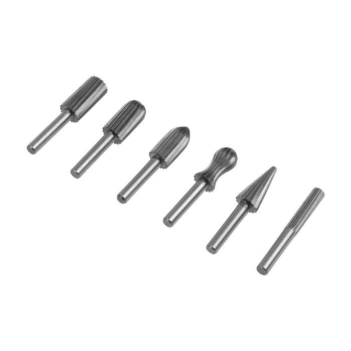 Набор шарошек по дереву и пластику ТУНДРА, пескоструйная обработка, хвостовик 6 мм, 6 шт. Набор шарошек по дереву и пластику ТУНДРА, пескоструйная обработка, хвостовик 6 мм, 6 шт.