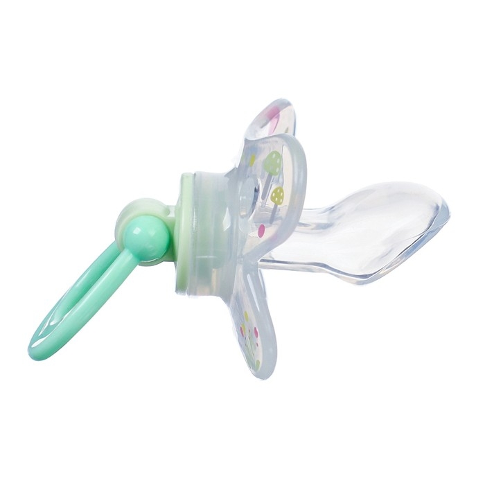 Соска - пустышка силиконовая ортодонтическая, от 12 мес., с колпачком + держатель «Зайка», цвет зеленый Соска - пустышка силиконовая ортодонтическая, от 12 мес., с колпачком + держатель «Зайка», цвет зеленый