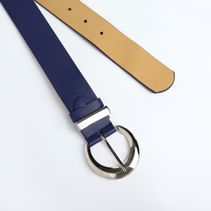 Ремень женский, ширина 3,3 см, винт, пряжка металл, цвет синий Ремень женский, ширина 3,3 см, винт, пряжка металл, цвет синий