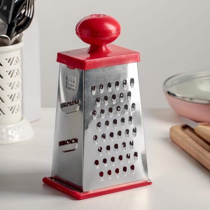 Тёрка «Комфорт», 4 грани,с крышкой-дозатором и круглой ручкой, 11×8,5×23 см, цвет МИКС Тёрка «Комфорт», 4 грани,с крышкой-дозатором и круглой ручкой, 11×8,5×23 см, цвет МИКС