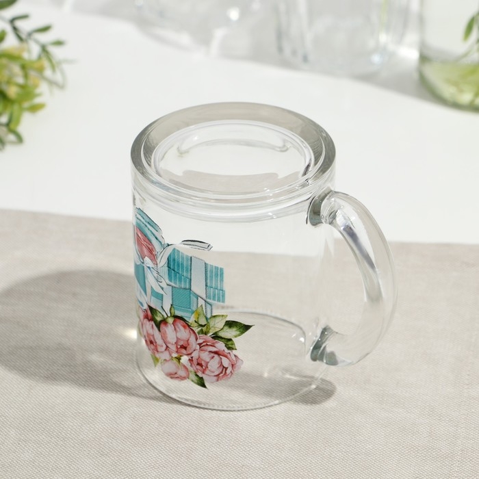 Кружка стеклянная «Чайная. Модные штучки», 320 мл Кружка стеклянная «Чайная. Модные штучки», 320 мл