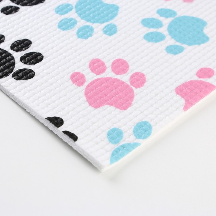 Коврик под миску «Лапки темные», 52х38х0,3см Коврик под миску «Лапки темные», 52х38х0,3см