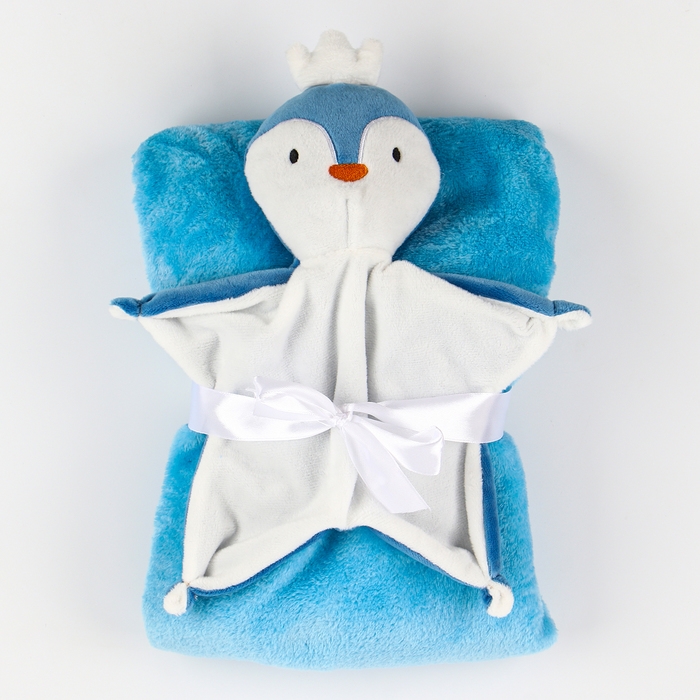 Набор подарочный: Комфортер 27 см + плед 71х125 см, «Пингвин» Набор подарочный: Комфортер 27 см + плед 71х125 см, «Пингвин»
