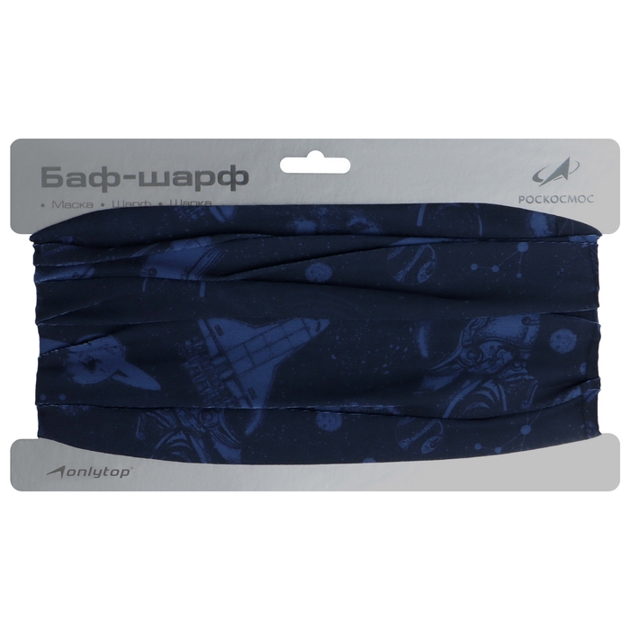 Бафф-шарф РОСКОСМОС х ONLYTOP, цвет синий Бафф-шарф РОСКОСМОС х ONLYTOP, цвет синий