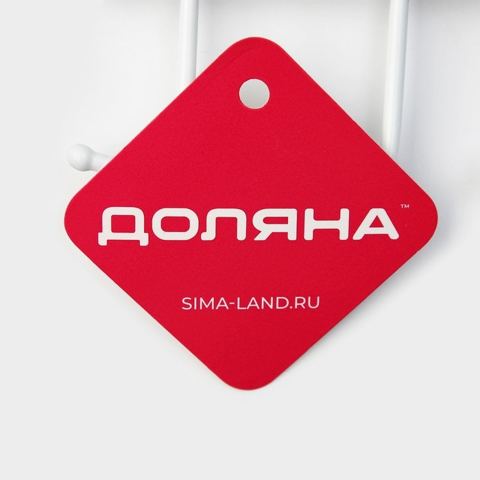 Держатель кухонный подвесной Доляна, на 6 предметов, 1,5×28×7,5 см, цвет белый Держатель кухонный подвесной Доляна, на 6 предметов, 1,5×28×7,5 см, цвет белый