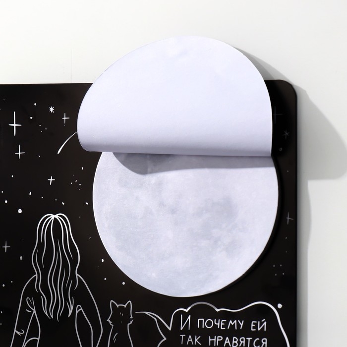 Магнит с блоком для записей Магнит с блоком для записей "И почему ей так нравятся капли молока?" 13,8х13,1 см