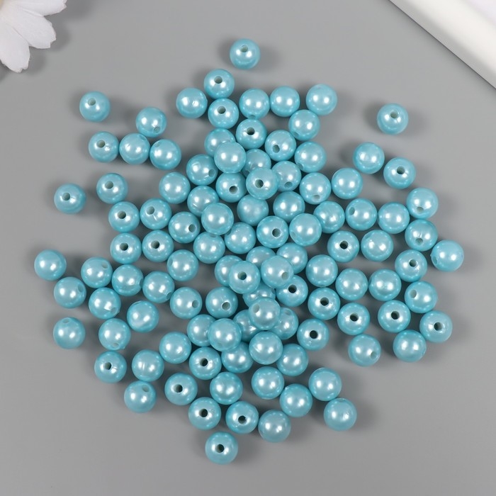 Набор бусин Набор бусин "Жемчуг" d 10 мм, 250 гр, серо-голубой