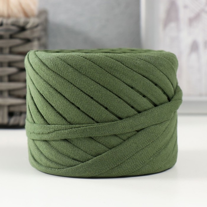 Трикотажная пряжа набор №12,4х30 м/100 гр,ширина 7-9 мм (серо-голуб,джинс,олива,свет олива) Трикотажная пряжа набор №12,4х30 м/100 гр,ширина 7-9 мм (серо-голуб,джинс,олива,свет олива)