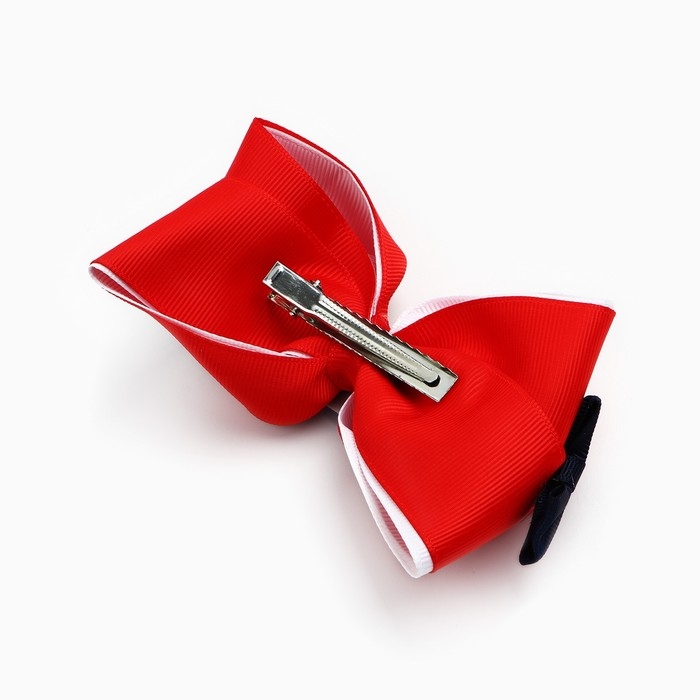 Выпускной. Бант для волос на заколке, 11.5 см, Кошечка Мари