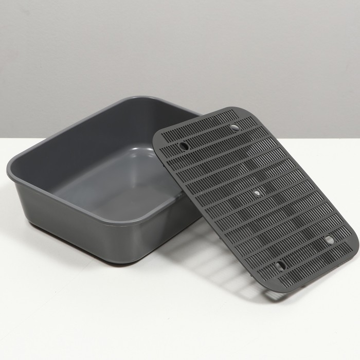 Туалет Сима с сеткой 29 х 38 х 10,5 серый FIX Туалет Сима с сеткой 29 х 38 х 10,5 серый FIX