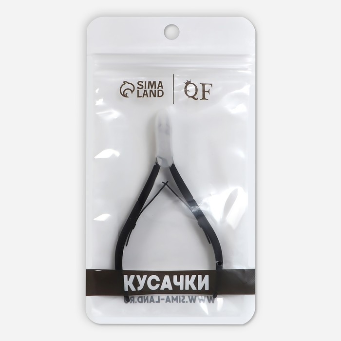 Кусачки маникюрные для кутикулы, двойная пружина, 11 см, длина лезвия - 8 мм, цвет серебристый/чёрный Кусачки маникюрные для кутикулы, двойная пружина, 11 см, длина лезвия - 8 мм, цвет серебристый/чёрный