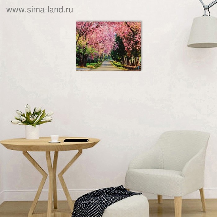 Картина на холсте  Картина на холсте "Аллея сакуры" 30х40 см