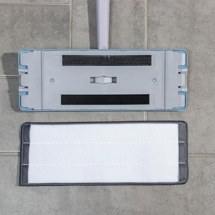 Швабра с отжимом и ведро Доляна: ведро с отсеками 10 л, 24×38 см, швабра плоская 32×12×120 см, насадка с карманами с двух сторон Швабра с отжимом и ведро Доляна: ведро с отсеками 10 л, 24×38 см, швабра плоская 32×12×120 см, насадка с карманами с двух сторон