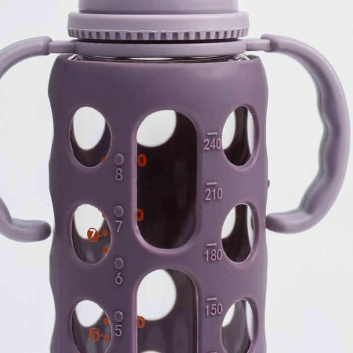 Бутылочка в силиконовом чехле, стекло, классическое горло, +6мес., 240мл., цвет МИКС для девочки Бутылочка в силиконовом чехле, стекло, классическое горло, +6мес., 240мл., цвет МИКС для девочки