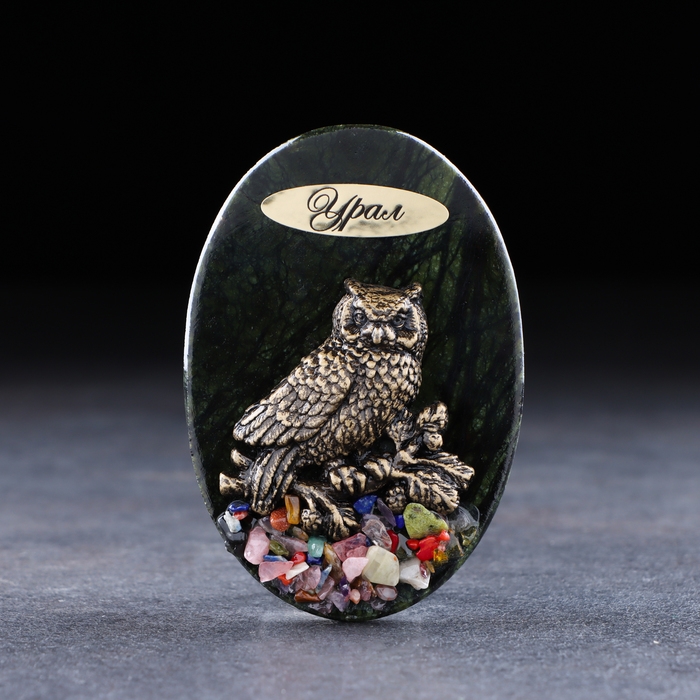 Магнит Магнит "Сова на ветке", змеевик