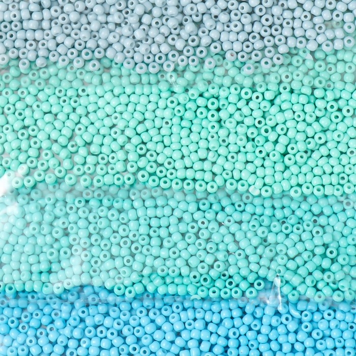 Бисер круглый 12/0 Бисер круглый 12/0 "Цвета океана" 6 цветов х 10 гр 20х8 см