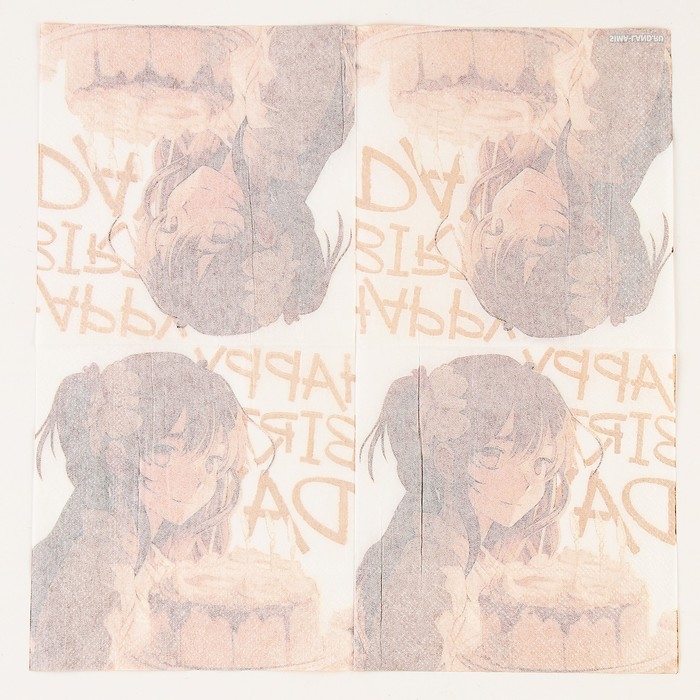 Салфетки бумажные 25*25см «Аниме» (набор 20 шт) Салфетки бумажные 25*25см «Аниме» (набор 20 шт)