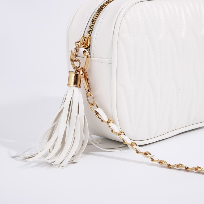 Сумка кросс-боди на молнии, цвет белый Сумка кросс-боди на молнии, цвет белый