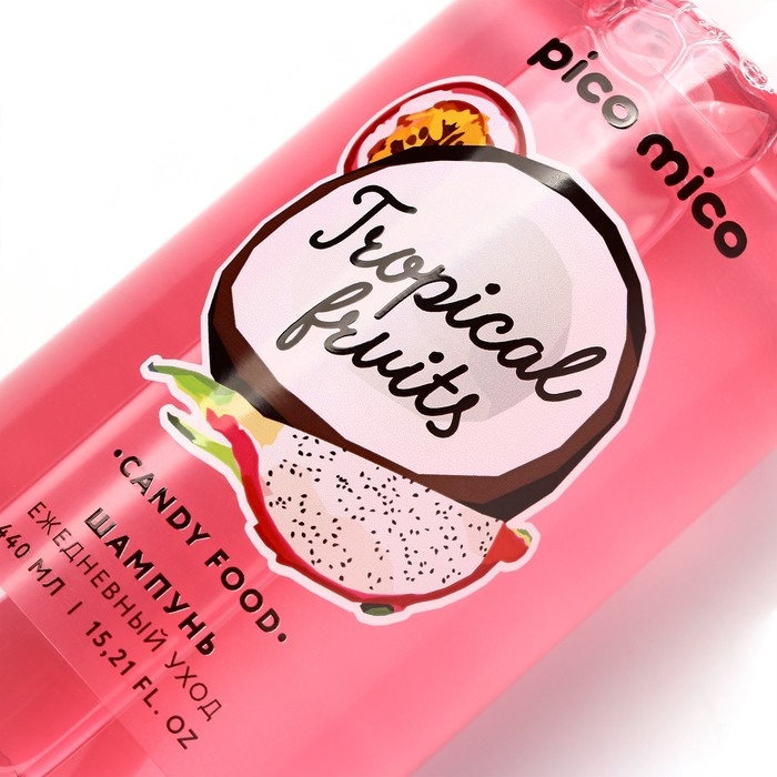 Шампунь для волос, 440 мл, аромат тропических фруктов, PICO MICO