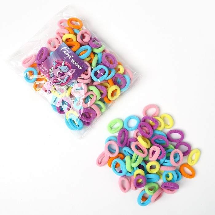 Резинки для волос «Самой нежной» набор, диаметр 2 см, 100 шт. Резинки для волос «Самой нежной» набор, диаметр 2 см, 100 шт.