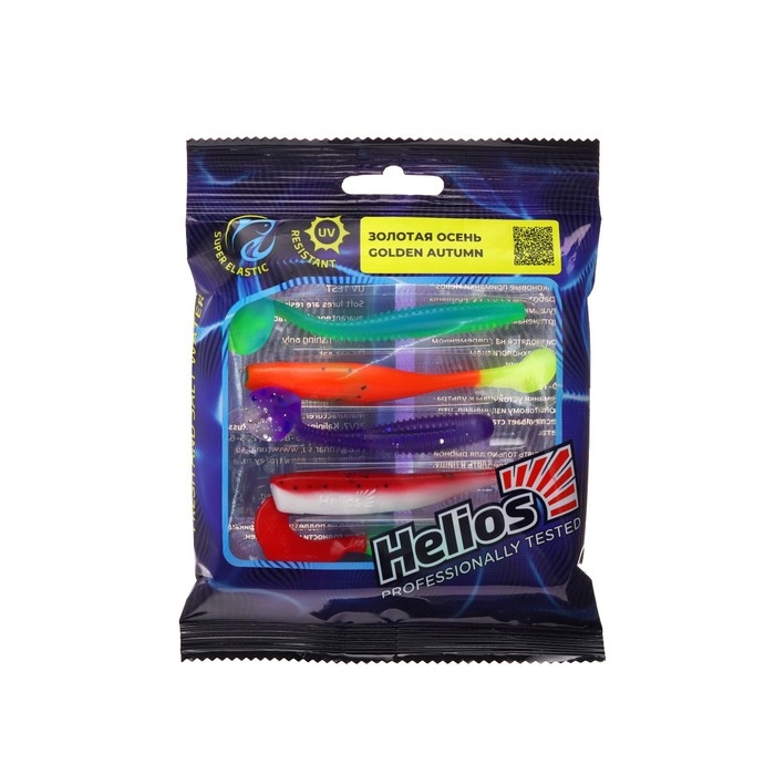 Набор силиконовых приманок Helios  Набор силиконовых приманок Helios "Золотая Осень", 5 шт. (HS-GA-SET1)