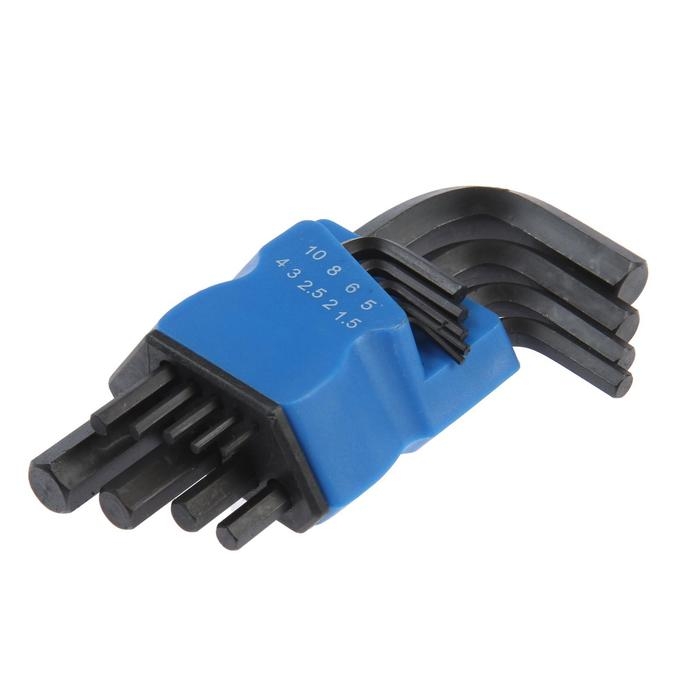 Набор ключей шестигранных ТУНДРА black, CrV, 1.5 - 10 мм, 9 шт. Набор ключей шестигранных ТУНДРА black, CrV, 1.5 - 10 мм, 9 шт.