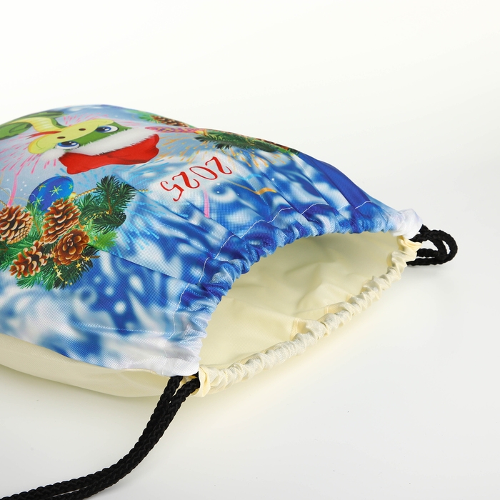 Новый год 2025. Новогодний мешок для подарков на шнурке «Змея», символ года, цвет разноцветный Новый год 2025. Новогодний мешок для подарков на шнурке «Змея», символ года, цвет разноцветный