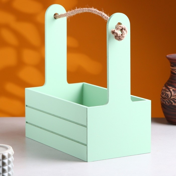 Ящик - кашпо деревянный 25х15х30  Ящик - кашпо деревянный 25х15х30 "Любимой Маме" Оливковый