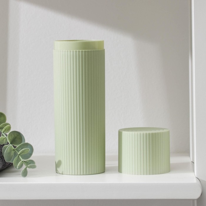 Футляр для зубной щётки и пасты «Рифлёный», 19,2×6 см, цвет МИКС Футляр для зубной щётки и пасты «Рифлёный», 19,2×6 см, цвет МИКС