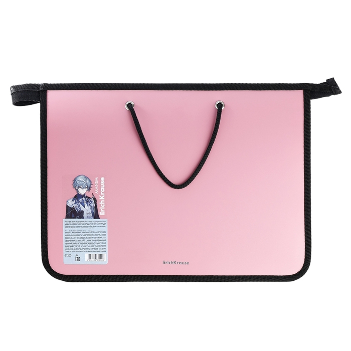 Папка с ручками А4, 330 х 245 х 45 мм, молния сверху, ErichKrause Matt Manga, 600 мкм, микс Папка с ручками А4, 330 х 245 х 45 мм, молния сверху, ErichKrause Matt Manga, 600 мкм, микс