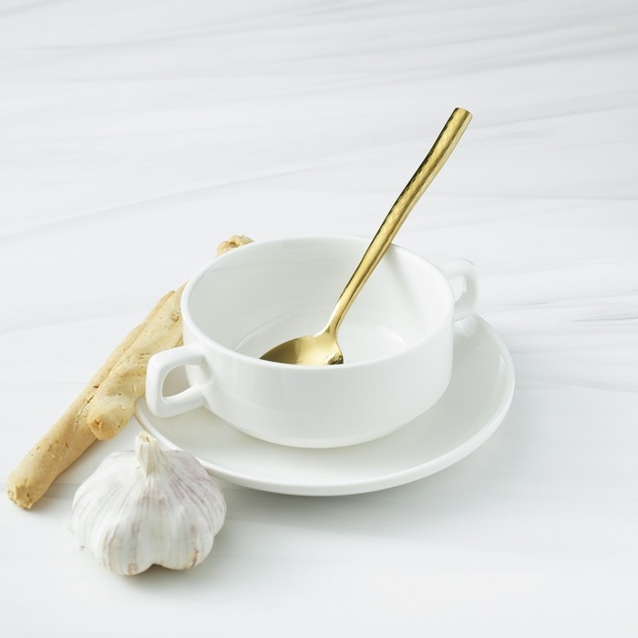 Ложка столовая из нержавеющей стали Magistro Kolos, длина 19,5 см, цвет золотой Ложка столовая из нержавеющей стали Magistro Kolos, длина 19,5 см, цвет золотой