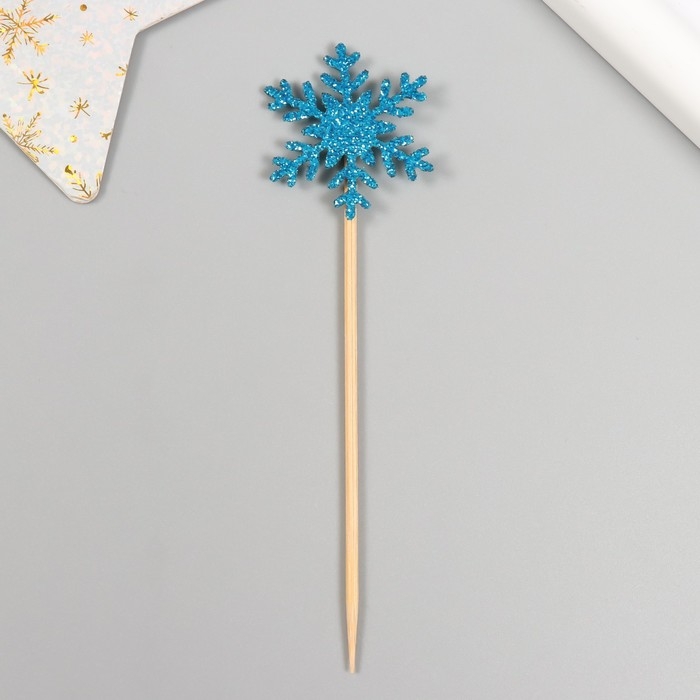 Топпер для творчества Топпер для творчества "Голубая снежинка", 11 см (набор 10 шт)