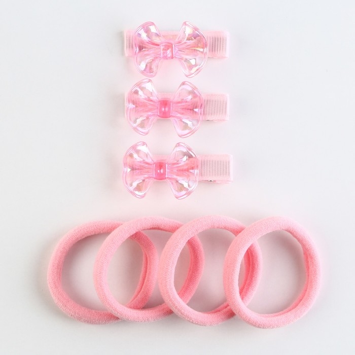 Заколки и резинки для волос «Милашка», 7 шт Заколки и резинки для волос «Милашка», 7 шт