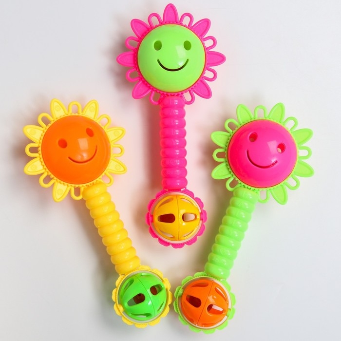 Погремушка «Солнышко», цвет МИКС, Крошка Я Погремушка «Солнышко», цвет МИКС, Крошка Я
